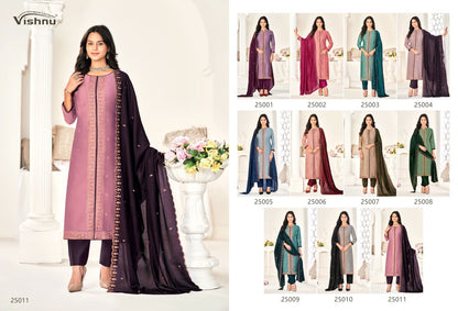 Zarkash Vishnu Impex Vichitra Silk Pant Style Suits Wholesale Price