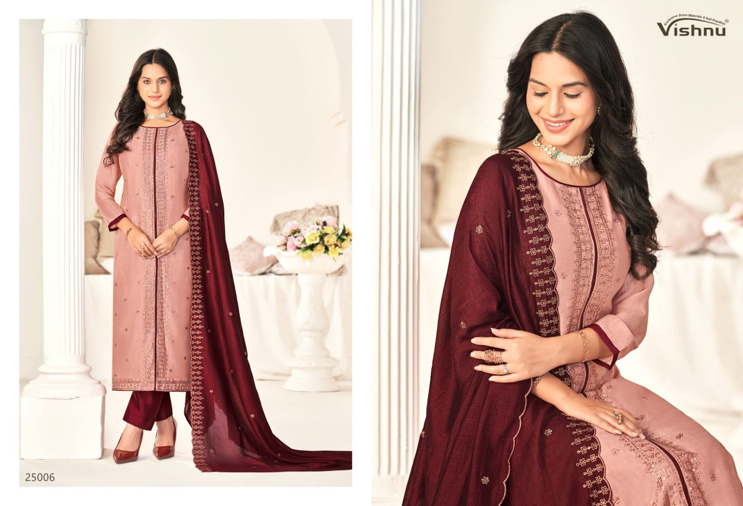 Zarkash Vishnu Impex Vichitra Silk Pant Style Suits Wholesale Price