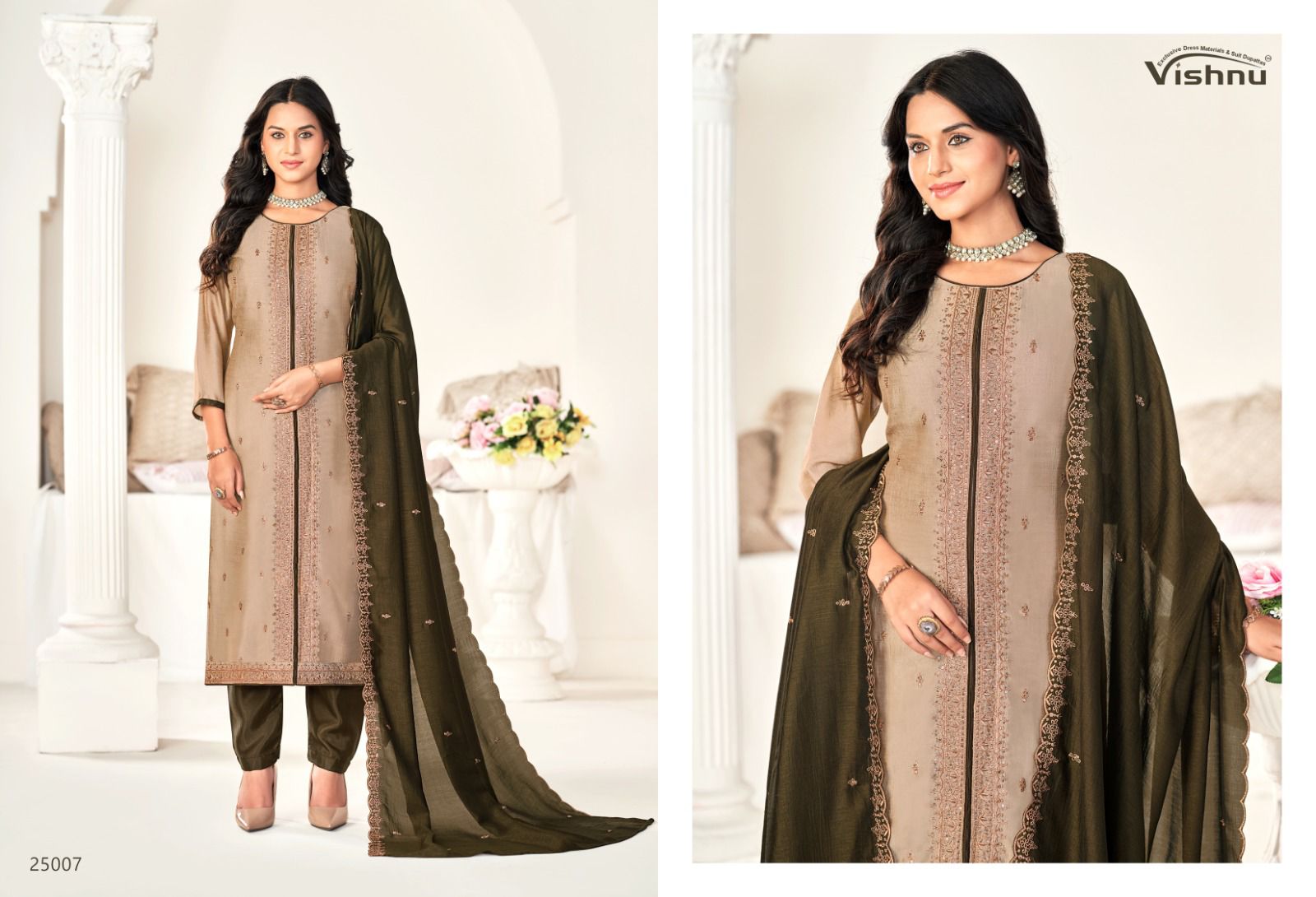 Zarkash Vishnu Impex Vichitra Silk Pant Style Suits Wholesale Price