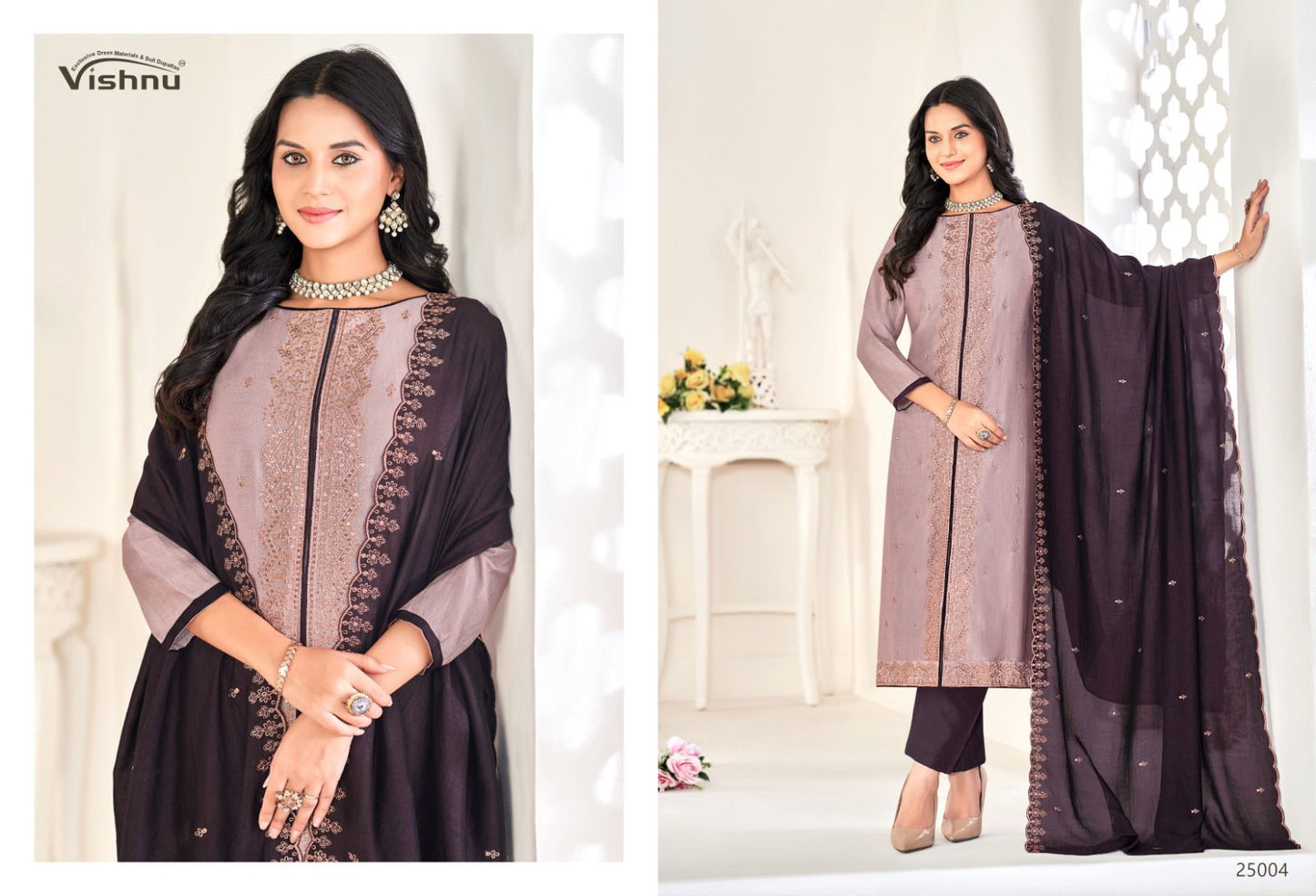 Zarkash Vishnu Impex Vichitra Silk Pant Style Suits Wholesale Price