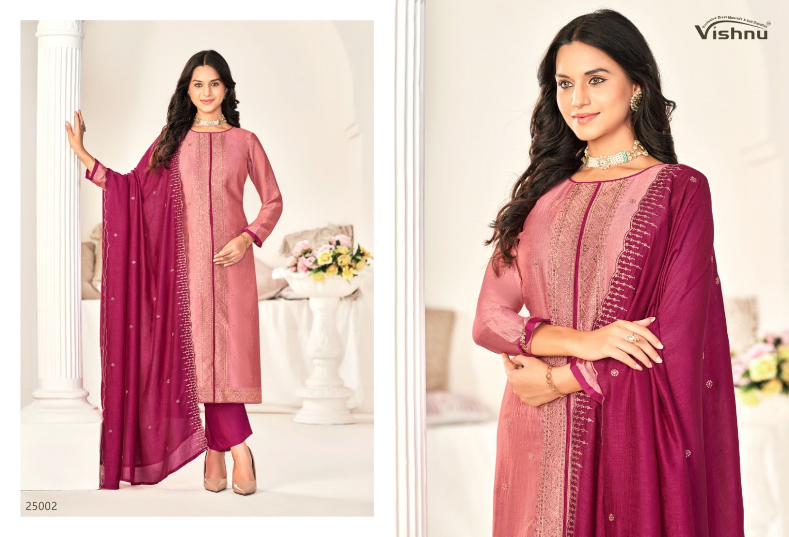 Zarkash Vishnu Impex Vichitra Silk Pant Style Suits Wholesale Price