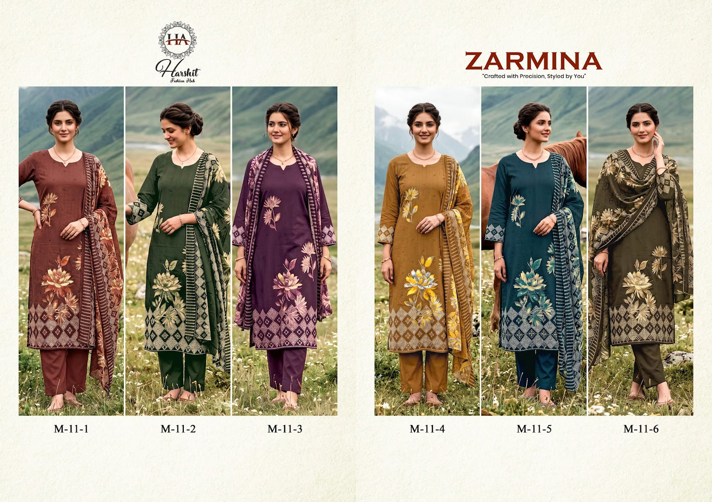 Zarmina Harshit Fashion Pure Zam Karachi Salwar Suits Wholesale Price