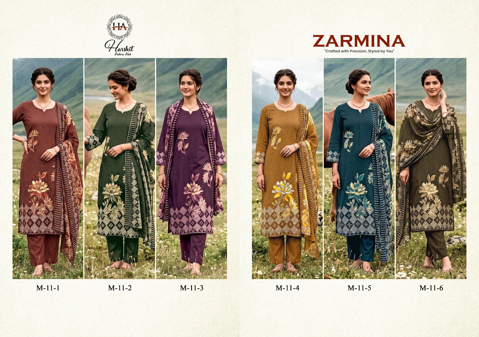 Zarmina Harshit Fashion Pure Zam Karachi Salwar Suits Wholesale Price