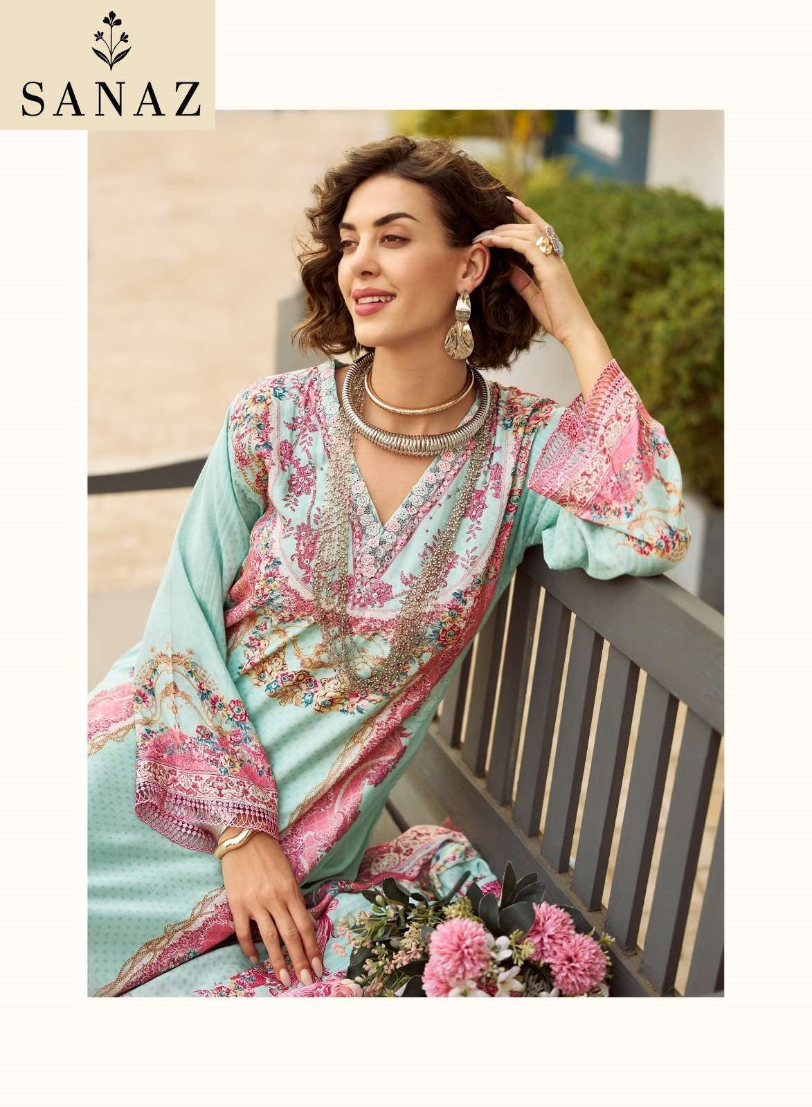 Zarmina Sanaz Viscose Muslin Pakistani Salwar Suits Wholesale Price