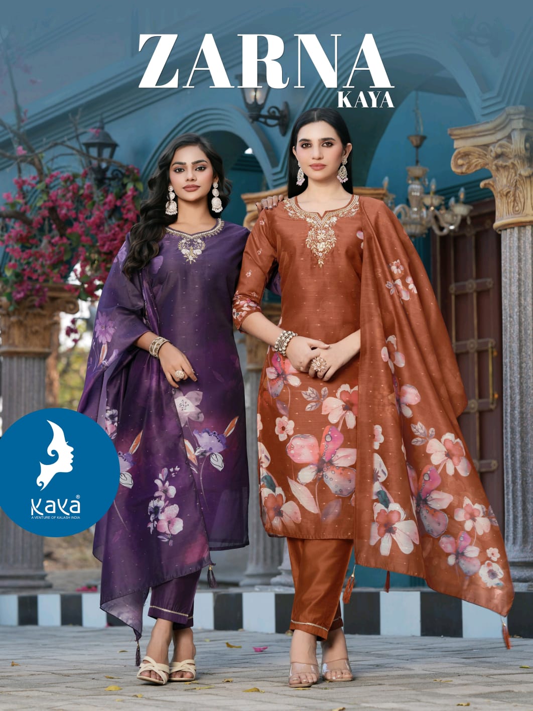 Zarna Kaya Trends Chanderi Readymade Pant Style Suits Manufacturer