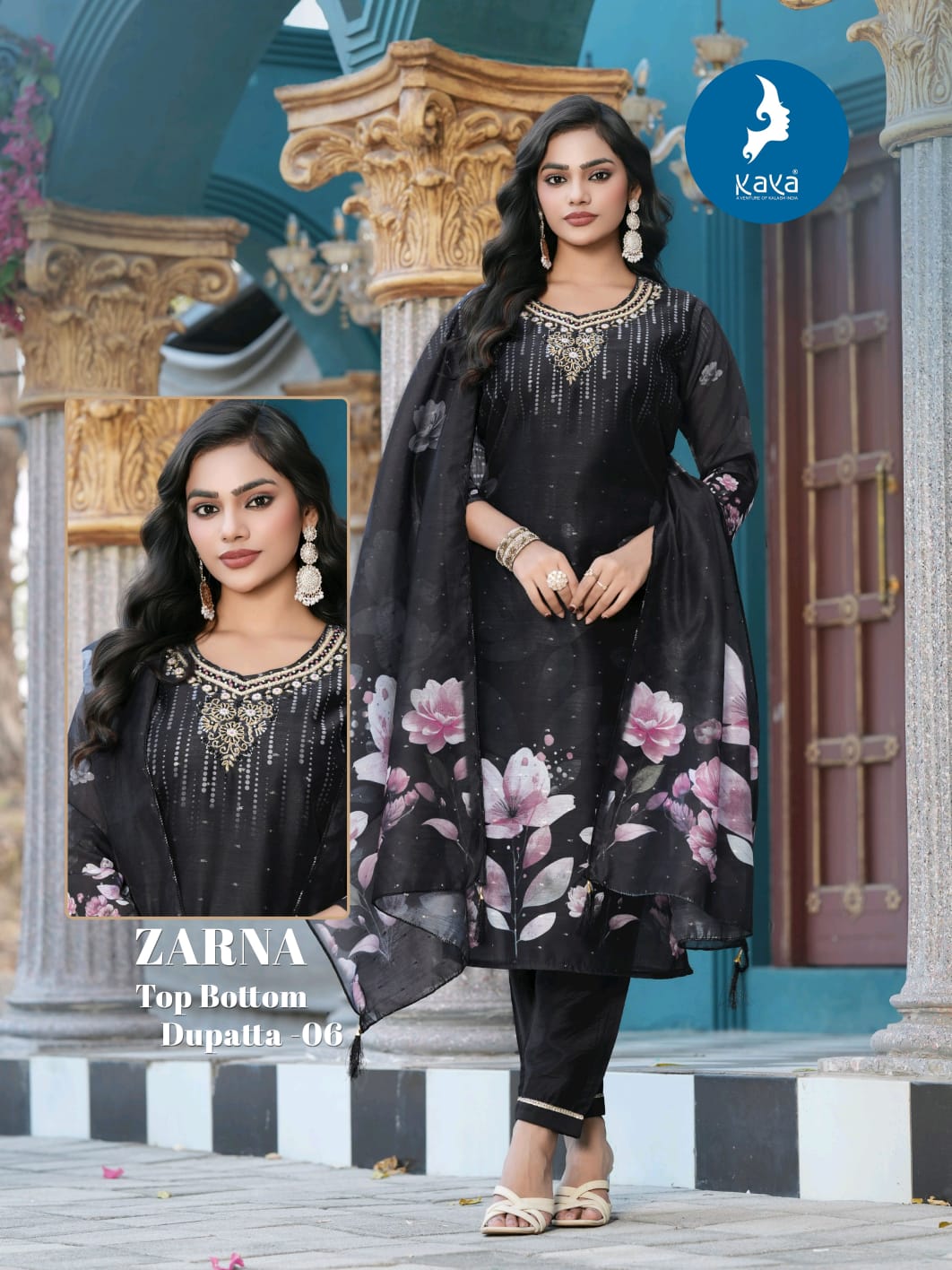 Zarna Kaya Trends Chanderi Readymade Pant Style Suits Manufacturer