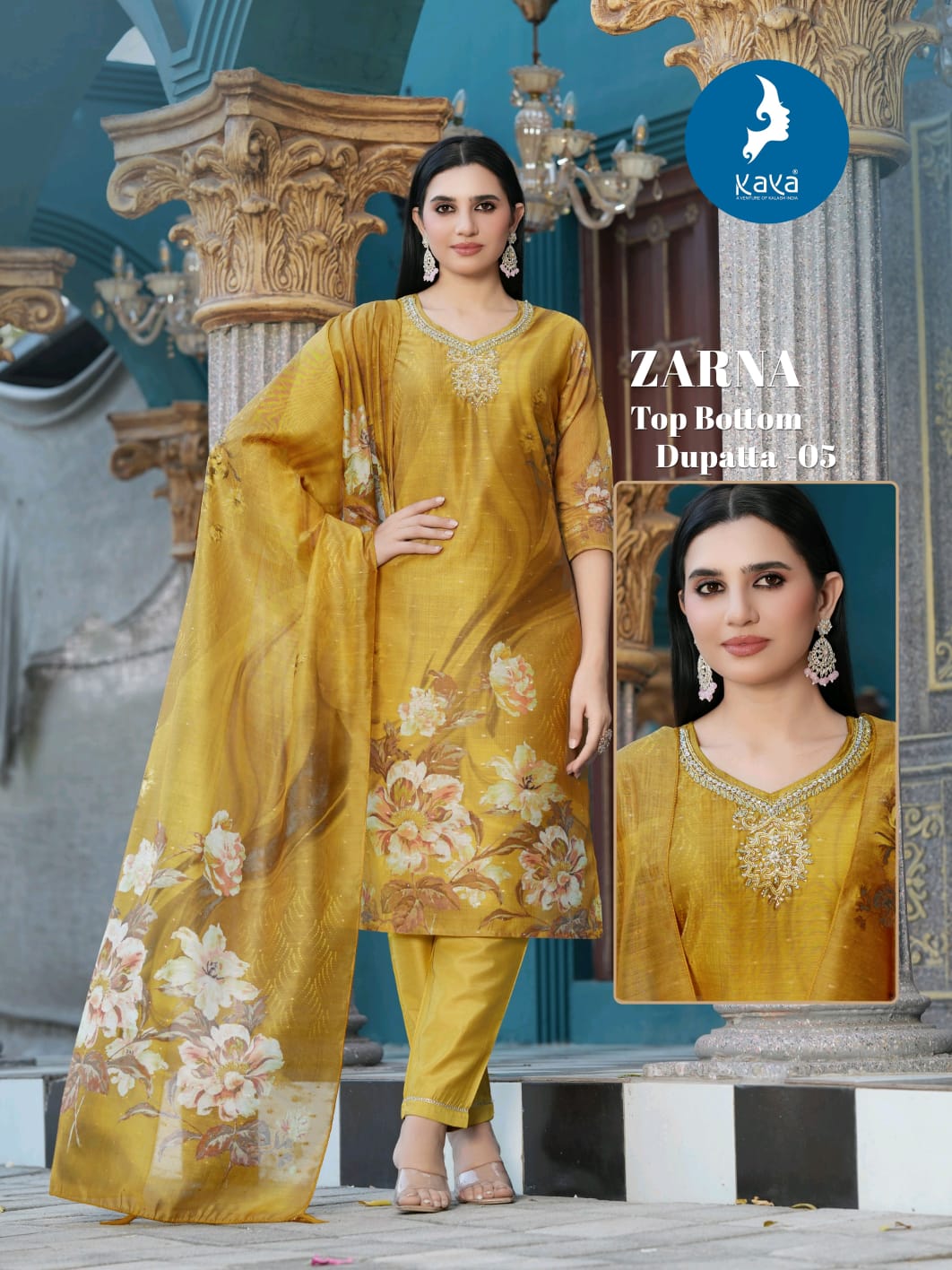 Zarna Kaya Trends Chanderi Readymade Pant Style Suits Manufacturer