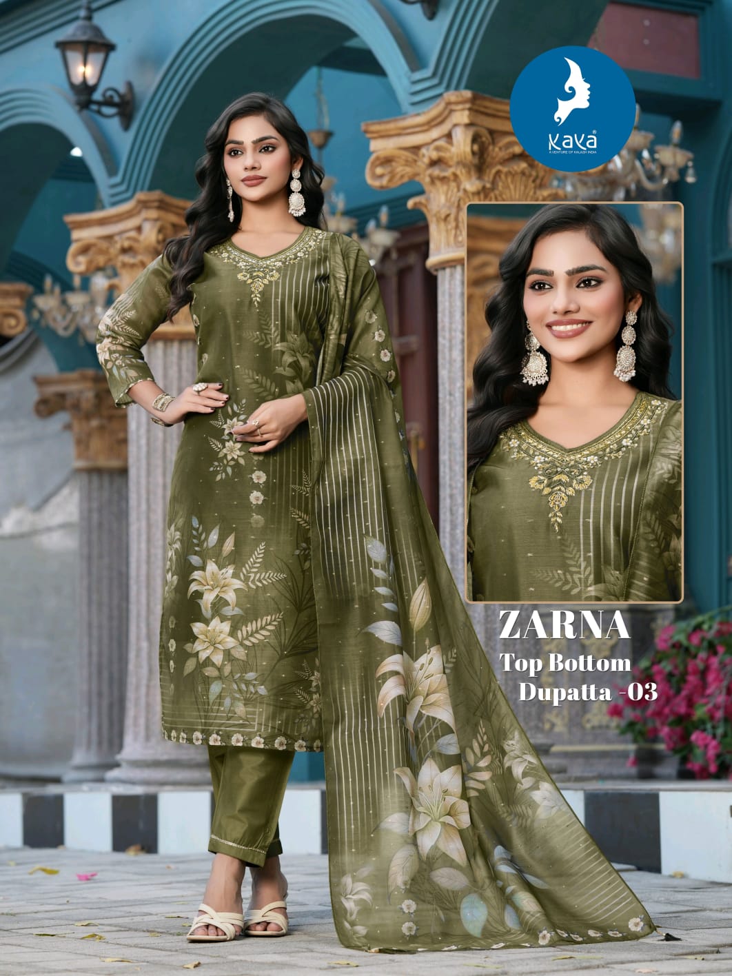 Zarna Kaya Trends Chanderi Readymade Pant Style Suits Manufacturer