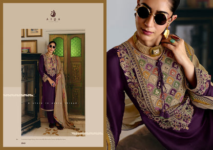 Zarnish Aiqa Bemberg Silk Pakistani Salwar Suits Exporter