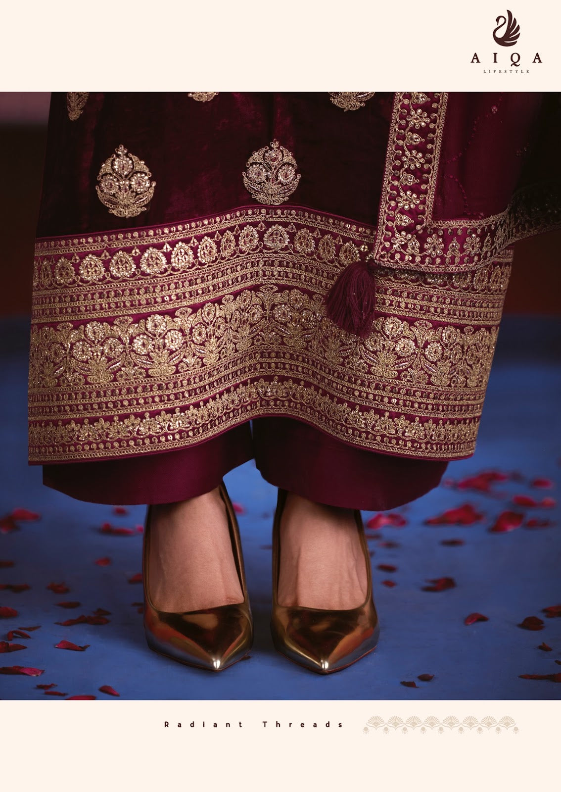 Zarnish Aiqa Viscose Velvet Suits Exporter Ahmedabad