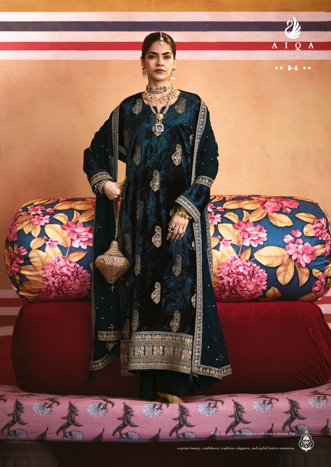 Zarnish Aiqa Viscose Velvet Suits Exporter Ahmedabad
