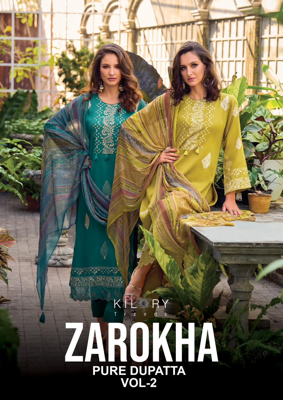Zarokha 2 Kilory Jam Cotton Pant Style Suits Wholesale Price