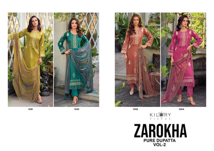 Zarokha 2 Kilory Jam Cotton Pant Style Suits Wholesale Price