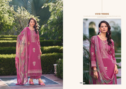 Zarokha 3 Kilory Pure Bemberg Pant Style Suits Exporter Ahmedabad