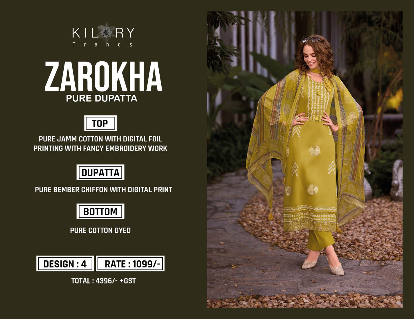 Zarokha Kilory Jam Cotton Pant Style Suits Manufacturer Gujarat