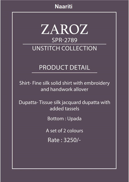 Zaroz 2789 Naariti Silk Pant Style Suits Supplier