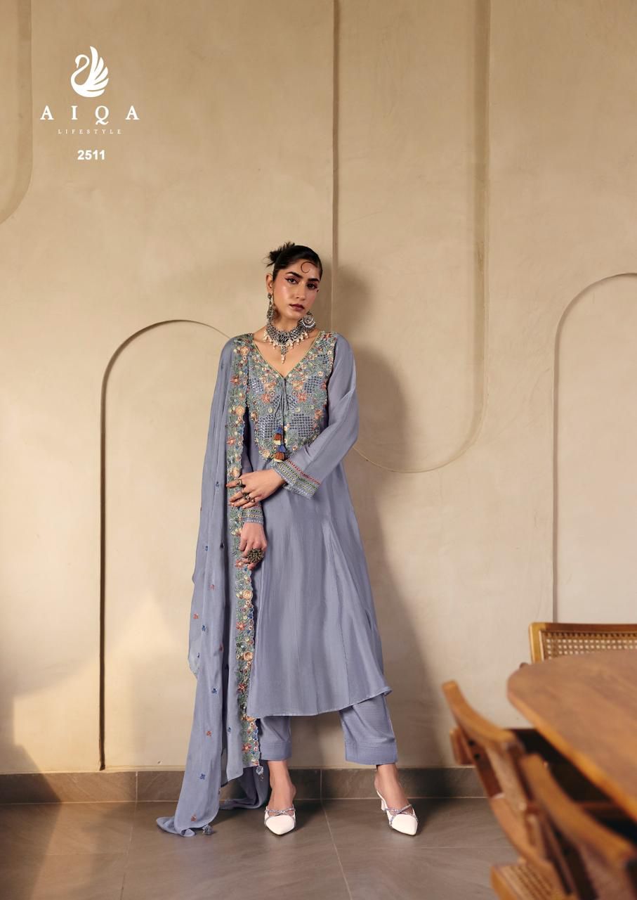 Zarq Aiqa Bemberg Muslin Pakistani Salwar Suits Exporter India
