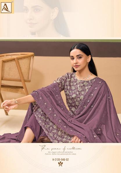 Zarqa Alok Pure Zam Pant Style Suits Exporter