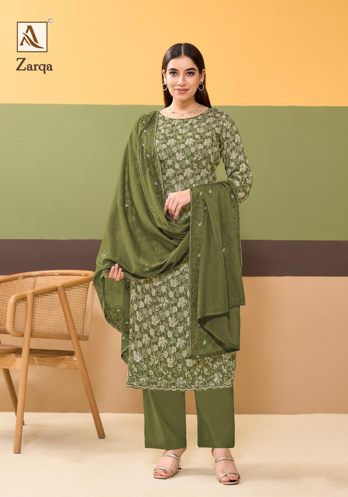 Zarqa Alok Pure Zam Pant Style Suits Exporter