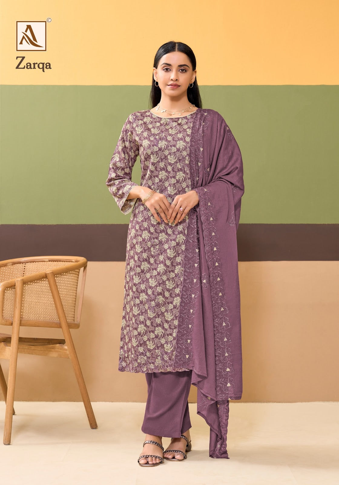 Zarqa Alok Pure Zam Pant Style Suits Exporter