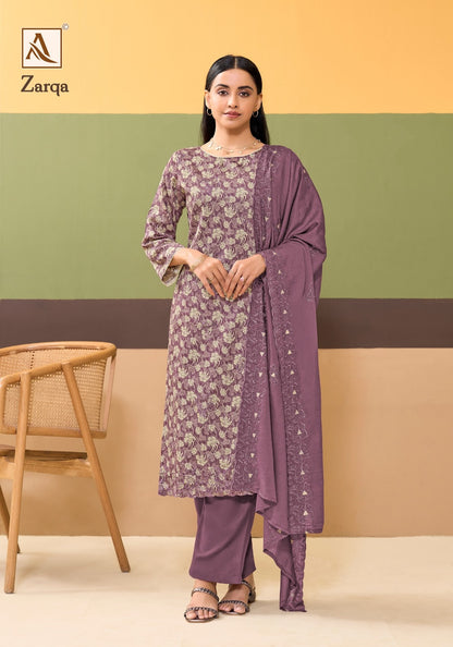 Zarqa Alok Pure Zam Pant Style Suits Exporter