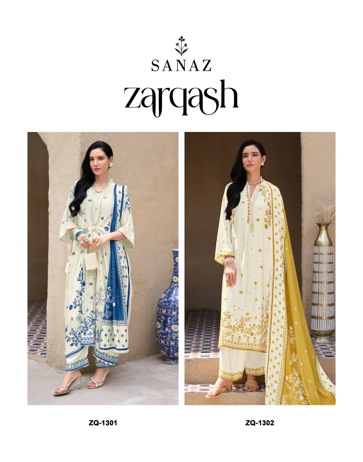 Zarqash Sanaz Viscose Muslin Pakistani Salwar Suits Manufacturer Ahmedabad