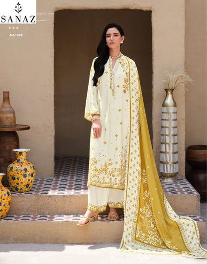 Zarqash Sanaz Viscose Muslin Pakistani Salwar Suits Manufacturer Ahmedabad