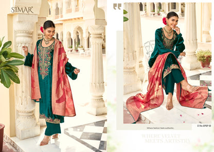 Zarqash Simar Viscose Velvet Suits Supplier Ahmedabad