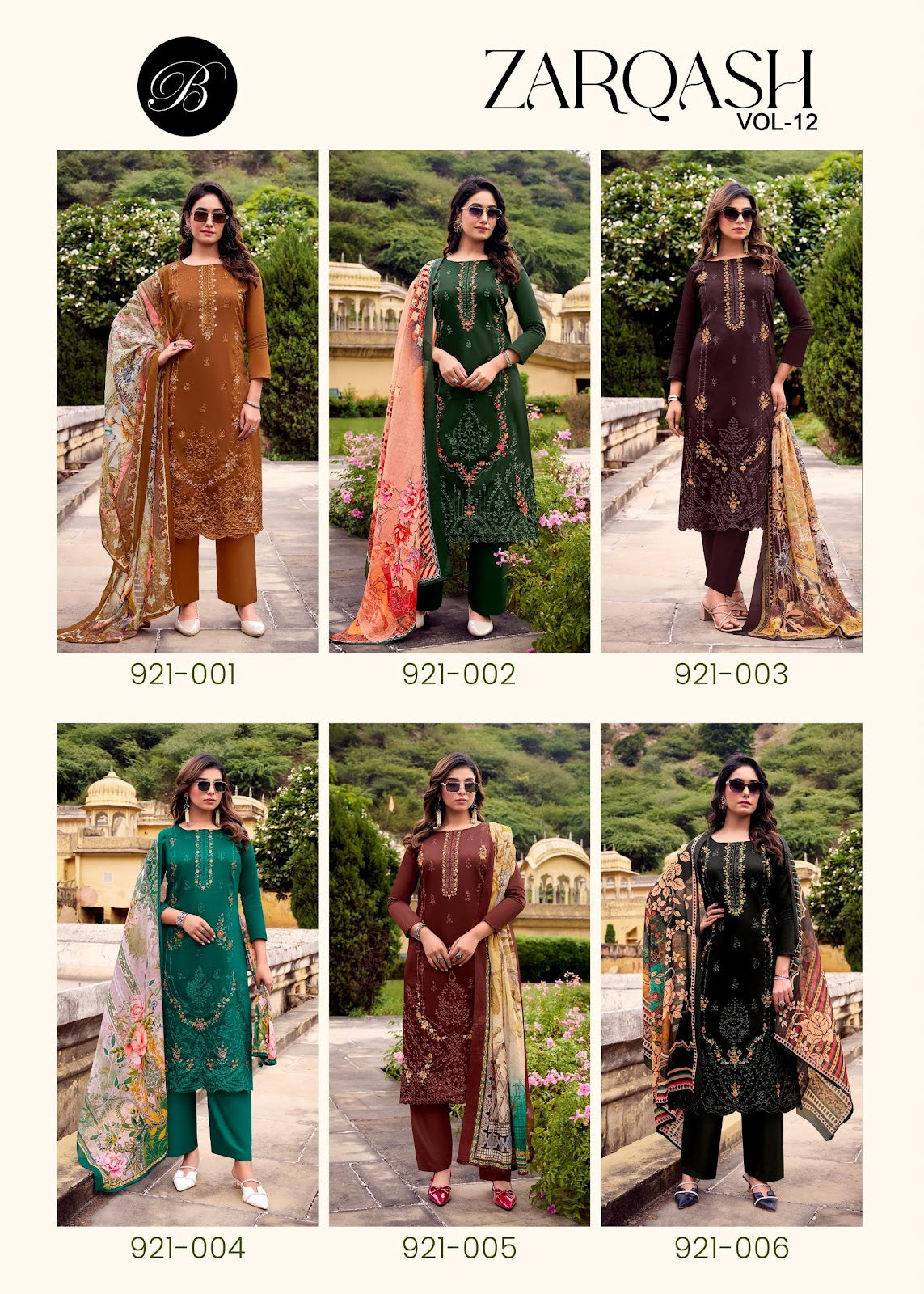 Zarqash Vol 12 Belliza Designer Studio Heavy Jaam Pakistani Salwar Suits Supplier Ahmedabad