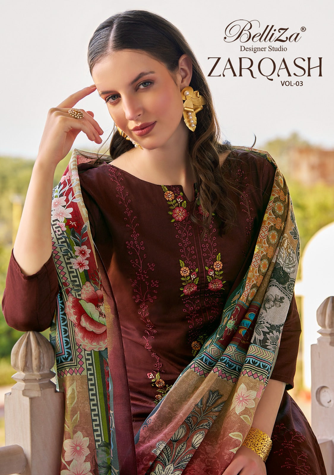 Zarqash Vol 3 Belliza Designer Studio Pure Jam Karachi Salwar Suits Supplier