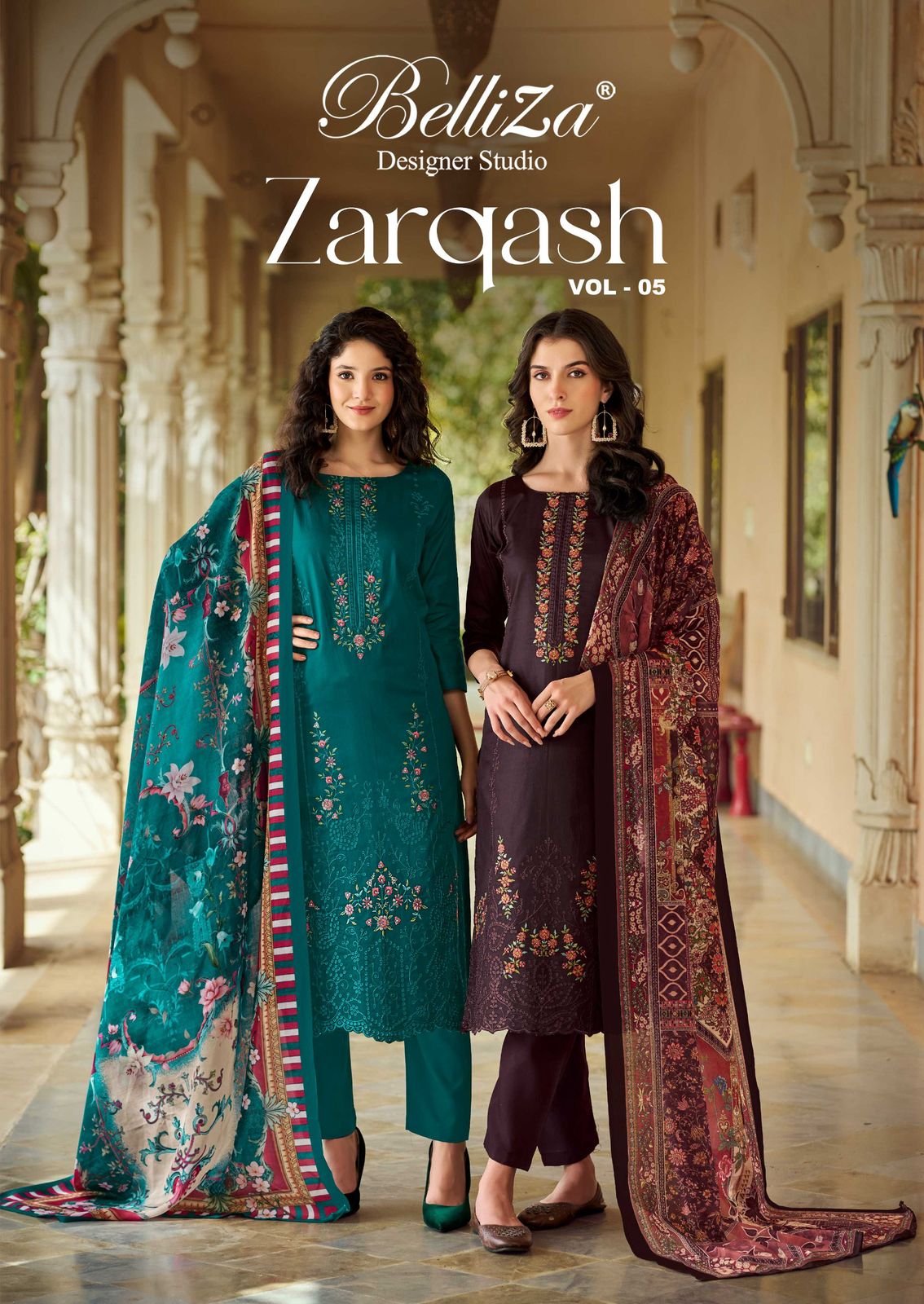 Zarqash Vol 5 Belliza Designer Studio Pure Jam Karachi Salwar Suits Wholesaler