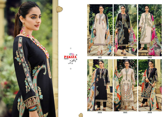 Zarqash Vol 99 Pakiza Prints Lawn Cotton Karachi Salwar Suits Exporter Ahmedabad