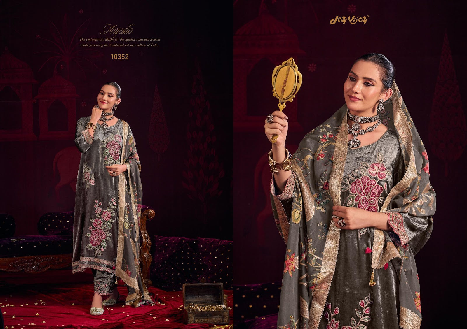 Zarrak Jay Vijay Viscose Velvet Suits Manufacturer Ahmedabad