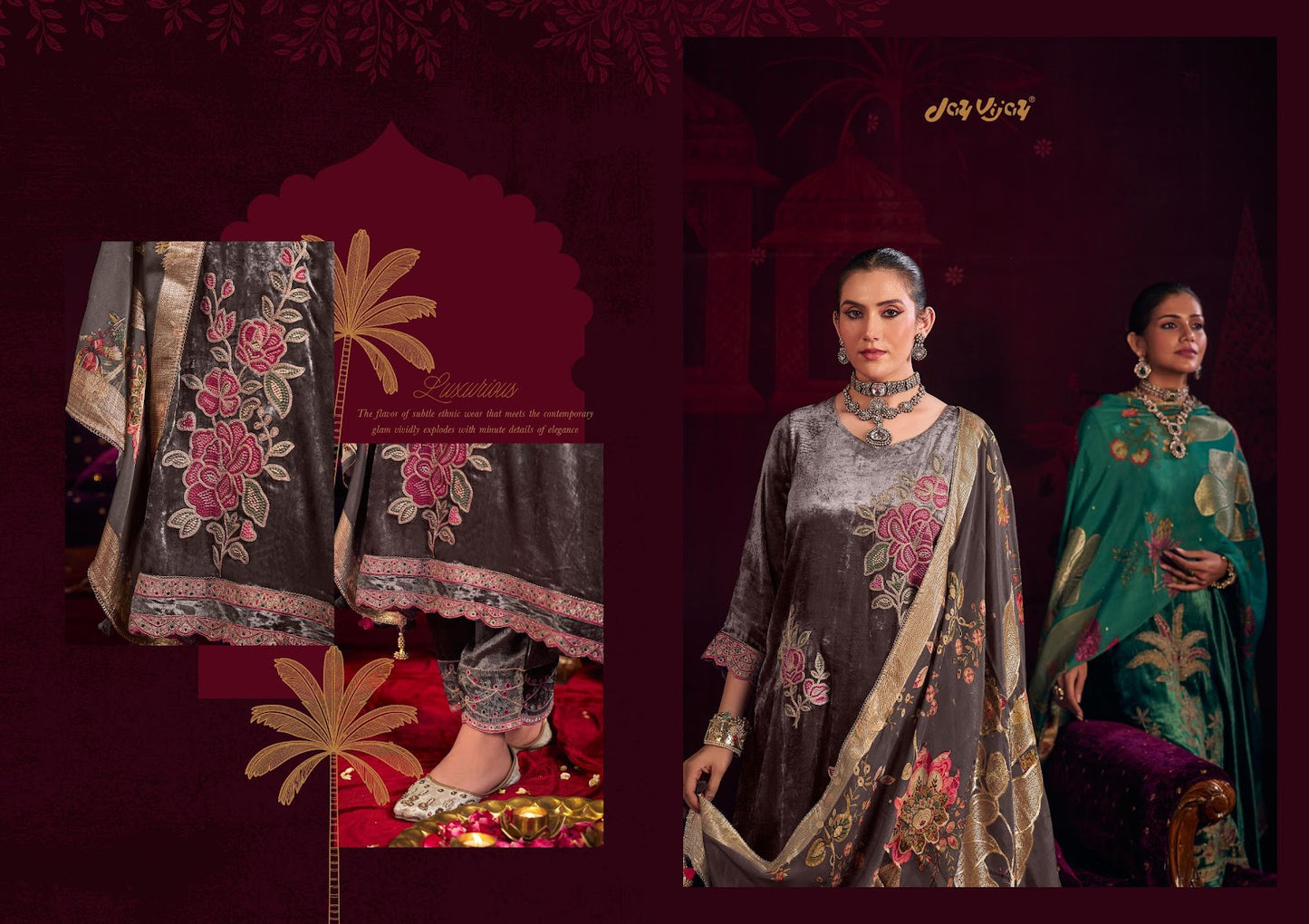 Zarrak Jay Vijay Viscose Velvet Suits Manufacturer Ahmedabad