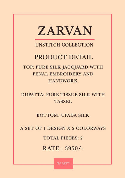 Zarvan Naariti Pant Style Suits Manufacturer India