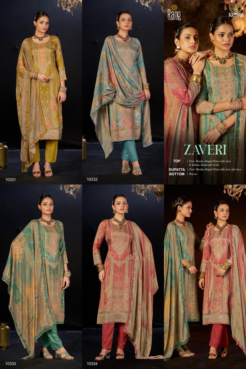 Zaveri Kessi Rang Muslin Pant Style Suits Wholesale Price