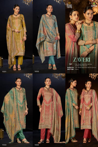 Zaveri Kessi Rang Muslin Pant Style Suits Wholesale Price