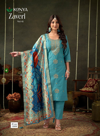Zaveri Vol 1 Kanya Kcm Gadwal Readymade Pant Style Suits Manufacturer Gujarat