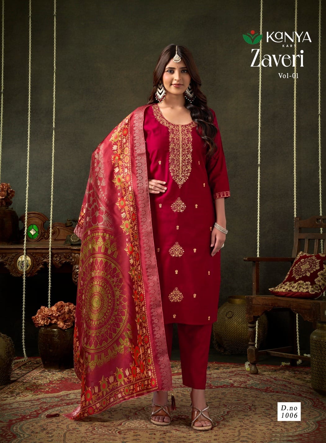 Zaveri Vol 1 Kanya Kcm Gadwal Readymade Pant Style Suits Manufacturer Gujarat