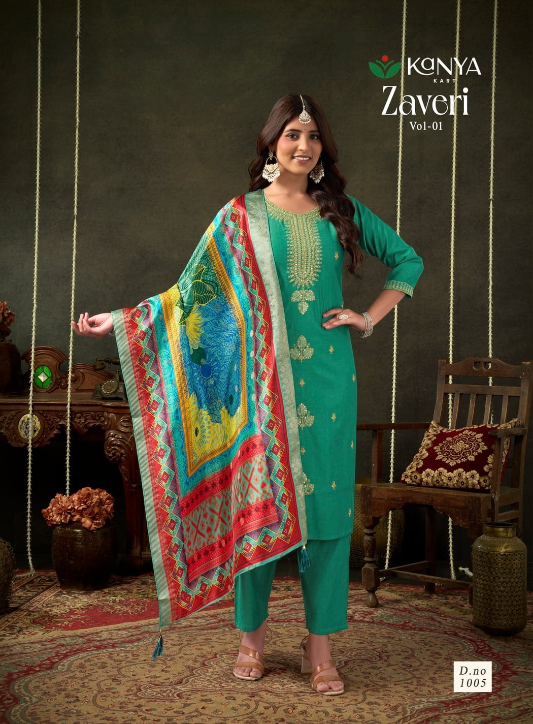 Zaveri Vol 1 Kanya Kcm Gadwal Readymade Pant Style Suits Manufacturer Gujarat