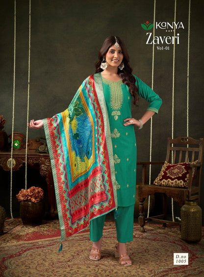 Zaveri Vol 1 Kanya Kcm Gadwal Readymade Pant Style Suits Manufacturer Gujarat