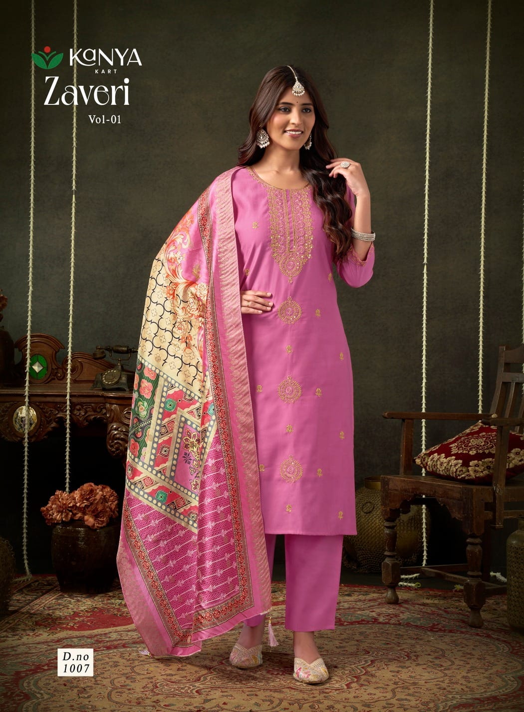Zaveri Vol 1 Kanya Kcm Gadwal Readymade Pant Style Suits Manufacturer Gujarat