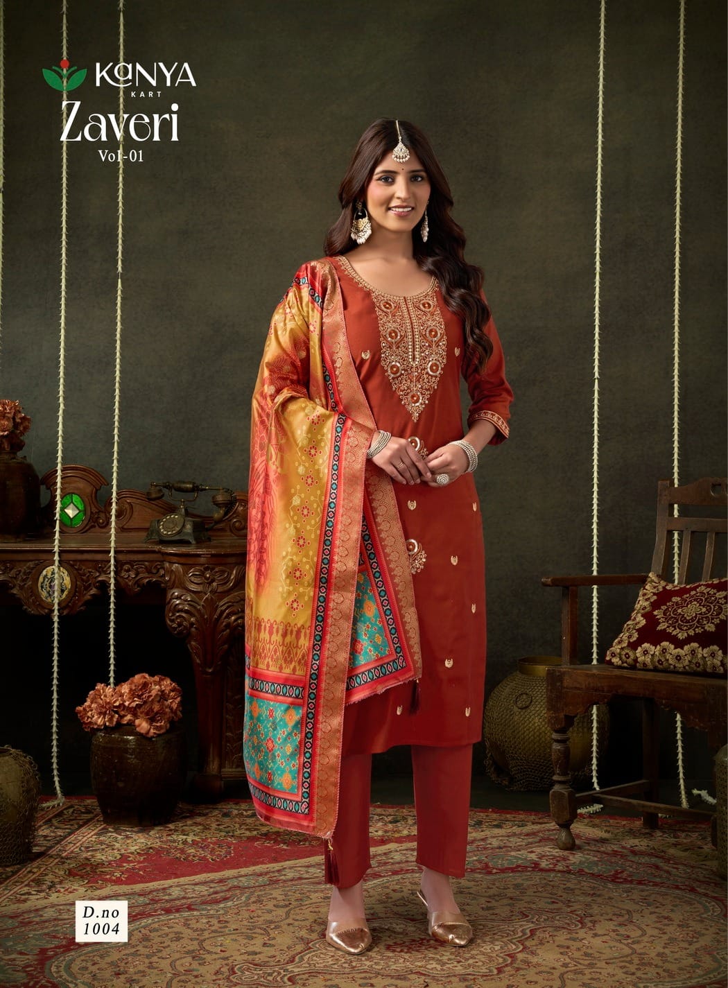 Zaveri Vol 1 Kanya Kcm Gadwal Readymade Pant Style Suits Manufacturer Gujarat