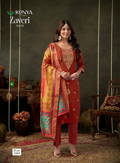 Zaveri Vol 1 Kanya Kcm Gadwal Readymade Pant Style Suits Manufacturer Gujarat