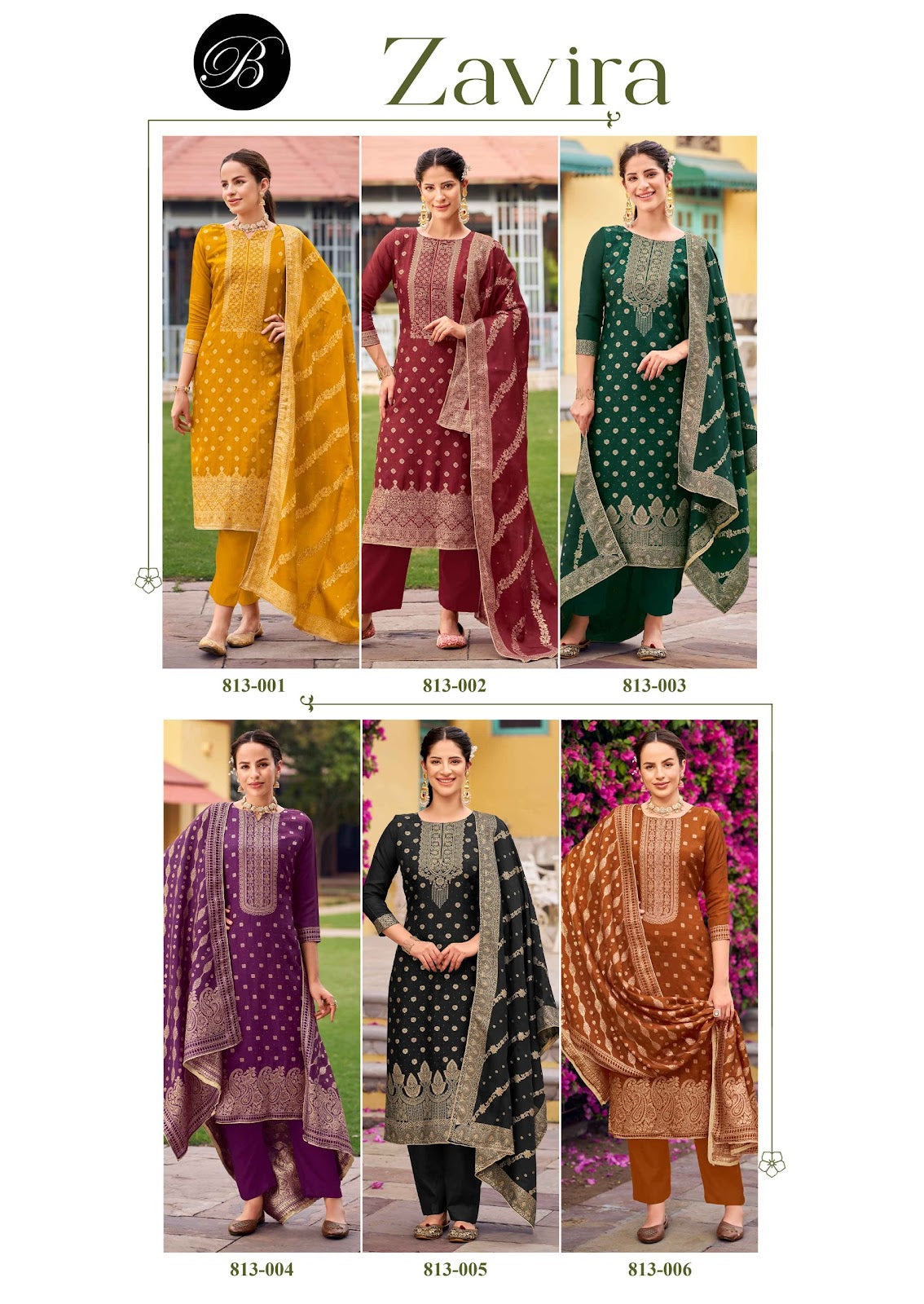 Zavira Belliza Designer Studio Pure Viscose Pant Style Suits Exporter Gujarat