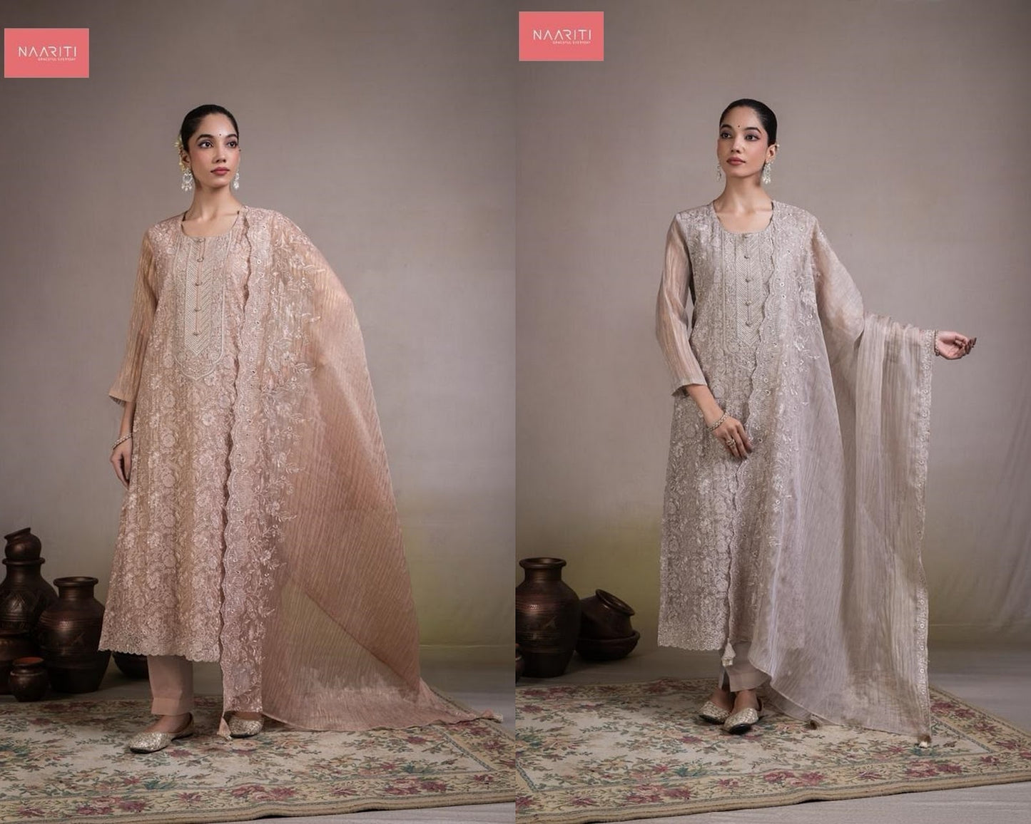 Zaviyana Naariti Tissue Silk Pant Style Suits Wholesale Rate