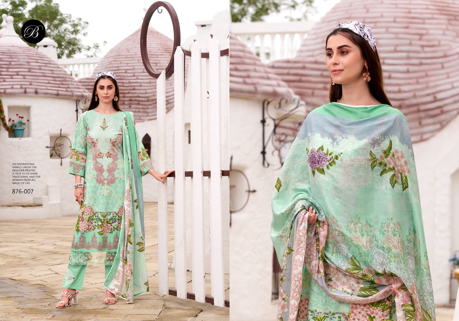 Zayana Belliza Designer Studio Pure Cotton Karachi Salwar Suits Exporter
