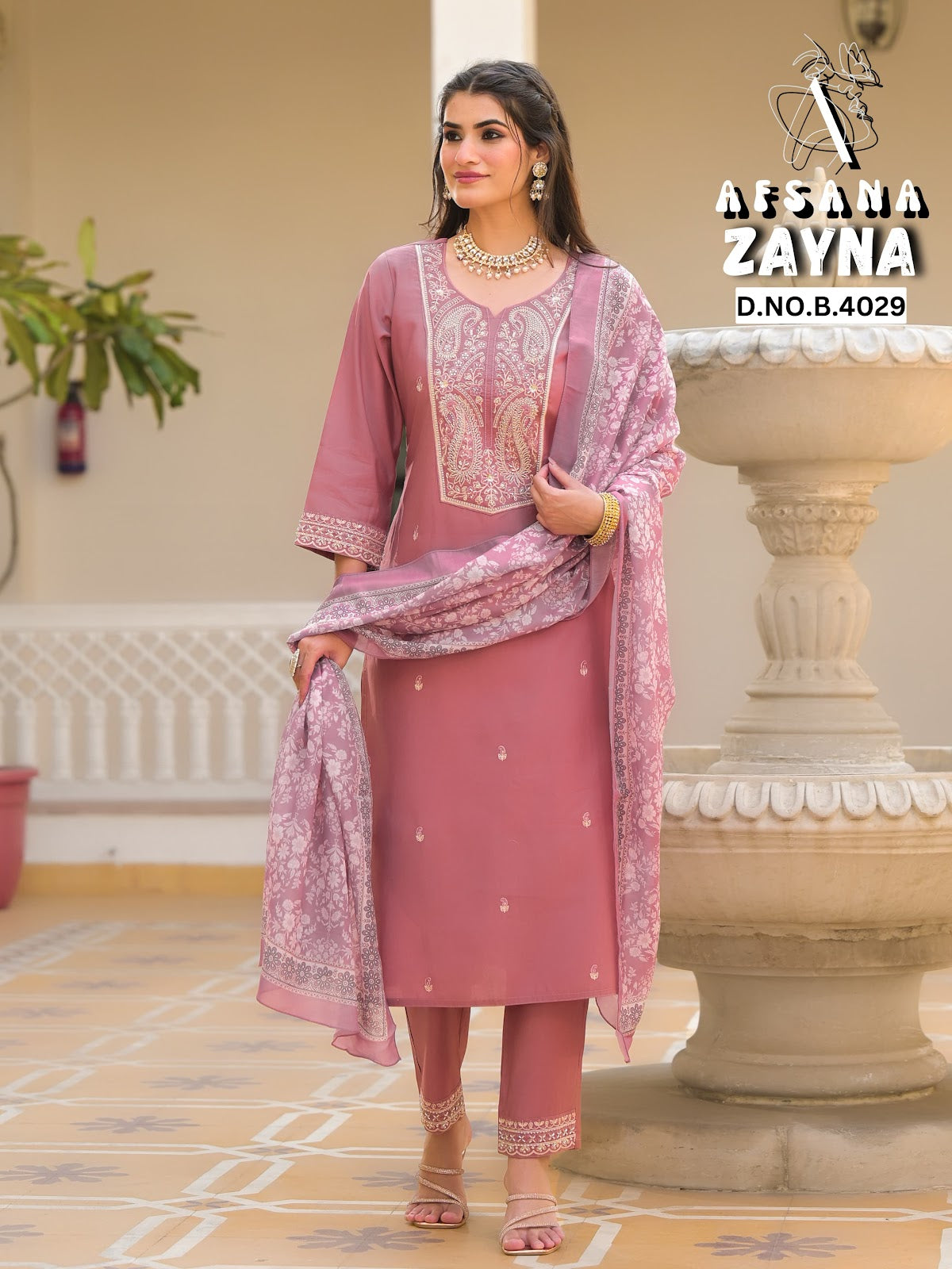Zayna Afsana Roman Pakistani Readymade Suits Supplier