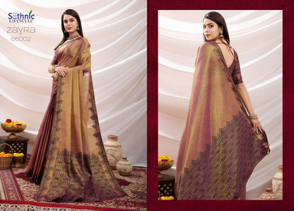 Zayra 66001-66008 Sethnic Linen Sarees Wholesaler Gujarat