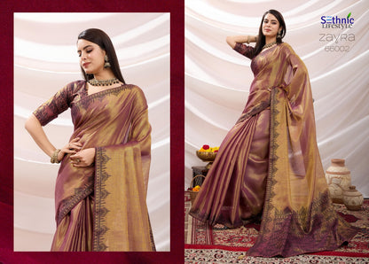 Zayra 66001-66008 Sethnic Linen Sarees Wholesaler Gujarat